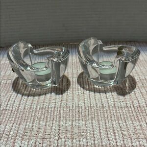 NWT Royal Gallery Collections - Pair of 2 Lead Crystal Votive Candle Holders